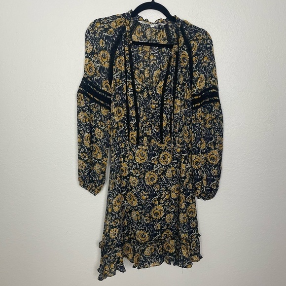 Veronica Beard Ida Silk Floral Dress Mini Size 0 - Picture 2 of 8